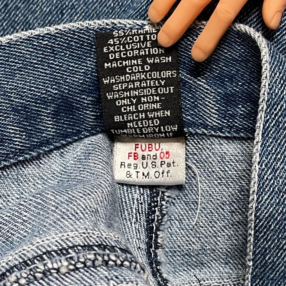 FUBU Y2K Embroidered Youth Size 12 Blue Jeans